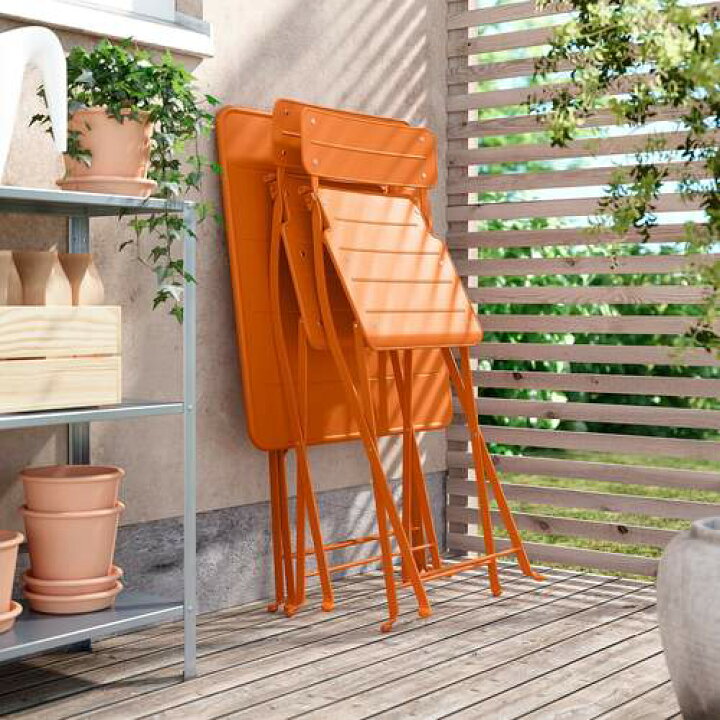 楽天市場】IKEA イケア テーブル＆折りたたみチェア2脚 屋外用 