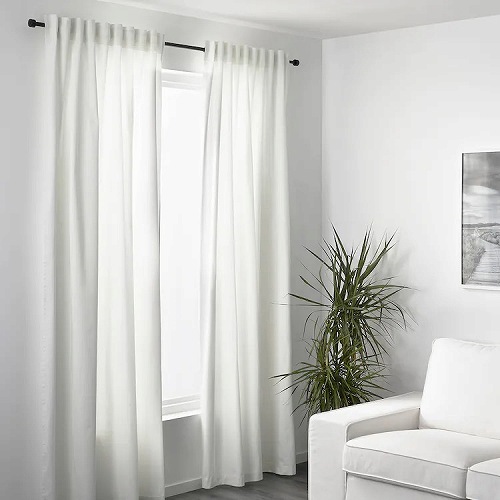 IKEA イケア 遮光カーテン（わずかに透光） 1組 ホワイト 白 145x250cm z60364747 MERETE メレーテ インテリア  カーテン ブラインド ドレープカーテン おしゃれ シンプル 北欧 かわいい クッション | 株式会社クレール