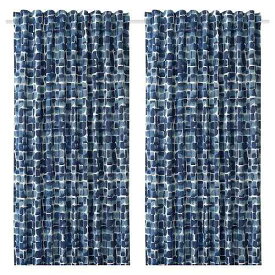 【あす楽】IKEA イケア 遮光カーテン ( わずかに透光 ) 1組 ブルー 145x250cm m70566491 SPIRSTANDS スピルストンドス インテリア 寝具 収納 カーテン ブラインド ドレープカーテン おしゃれ シンプル 北欧 かわいい