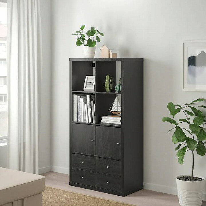 楽天市場】IKEA イケア インサート 引き出し2段 ブラックブラウン 黒 