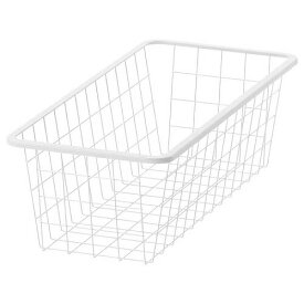 【あす楽】IKEA イケア ワイヤーバスケット ホワイト 25x51x15cm m60431327 JONAXEL ヨナクセル 日用品雑貨 生活雑貨 収納用品 かご おしゃれ シンプル 北欧 かわいい