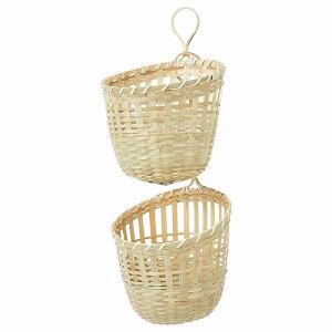 IKEA イケア バスケットハンギング2点セット ハンドメイド 竹 m60523223 TOLKNING トルクニング 日用品雑貨 生活雑貨 収納用品 かご バスケット おしゃれ シンプル 北欧 かわいい リビング