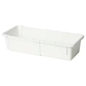 【あす楽】IKEA イケア 伸長式ボックス ホワイト 25~38x9cm m50534383 KACKLA カックラ インテリア 収納用品 オフィス収納 おしゃれ シンプル 北欧 かわいい