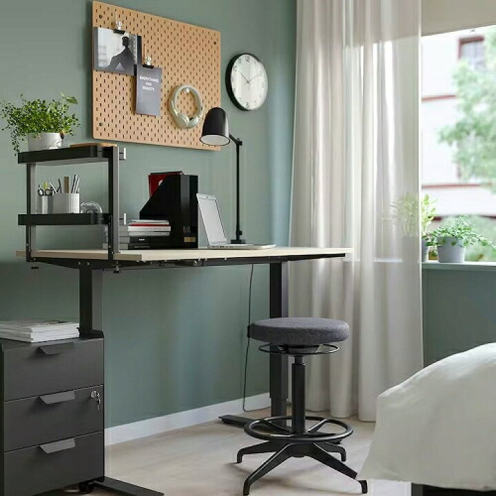 楽天市場】IKEA イケア デスクトップシェルフ ブラック 49x15cm 