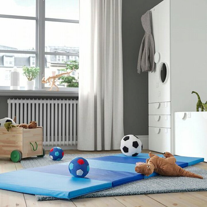 楽天市場】IKEA イケア 折りたたみ式ジムマット ブルー 78x185cm 