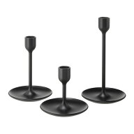 IKEA イケア キャンドルホルダー3個セット ブラック 黒 z10342135 FULLTALIG フルターリグ 日用品雑貨 生…