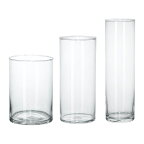 【あす楽】IKEA イケア CYLINDER シリンデル 花瓶 3点セット クリアガラス d60175214 インテリア 透明 円柱 フラワーベース おしゃれ シンプル 北欧 かわいい