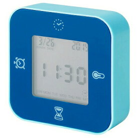 【あす楽】IKEA イケア 時計 温度計 アラーム タイマー ブルー 青 m70559711 KLOCKISクロッキス インテリア雑貨 置き時計 目覚まし おしゃれ シンプル 北欧 かわいい
