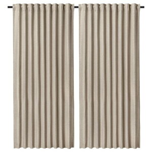 IKEA �C�P�A �h���[�v�J�[�e�� 1�g �x�[�W��/�w�f�B���O�e�[�v�t�� 145x178cm m50640562 ANNAKAJSA �A���i�J�C�T
