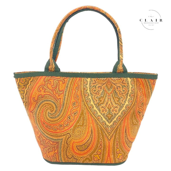 楽天市場】【中古】エトロ ETRO ペイズリー ナイロン ミニハンドバッグ  