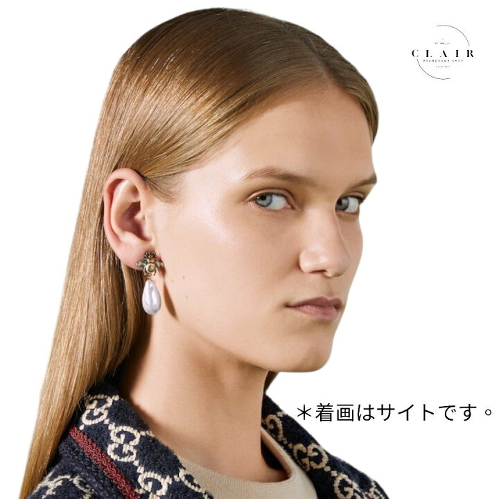 楽天市場】【中古】未使用品 GUCCI グッチ ドロップパールピアス  