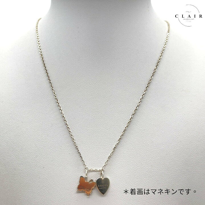 楽天市場】【中古】GUCCI グッチ バタフライ ハート ネックレッス 