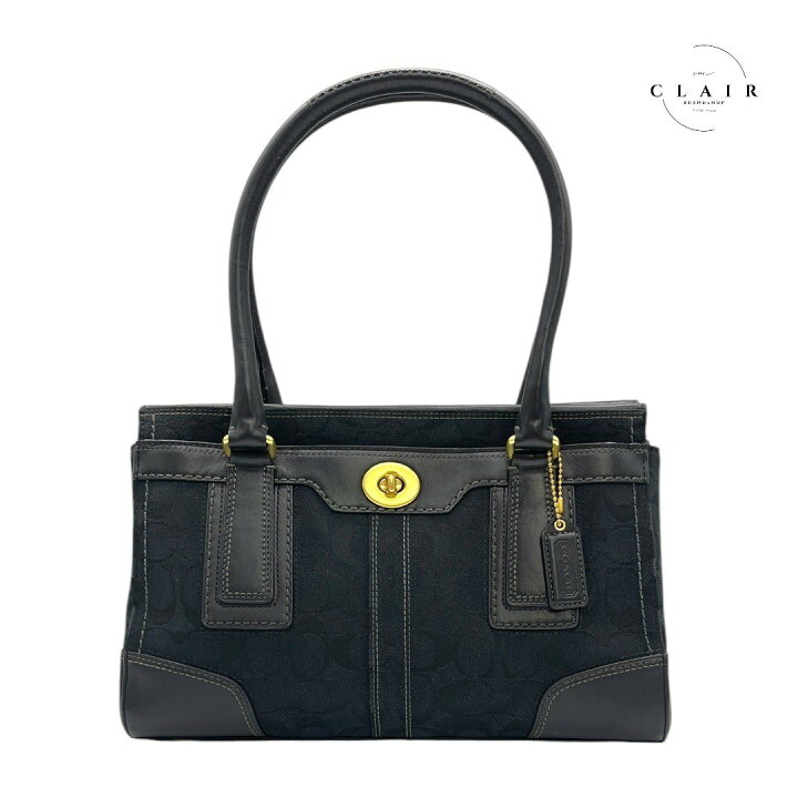 楽天市場】【中古】COACH コーチ トートバッグ 黒ショルダーバッグ 黒