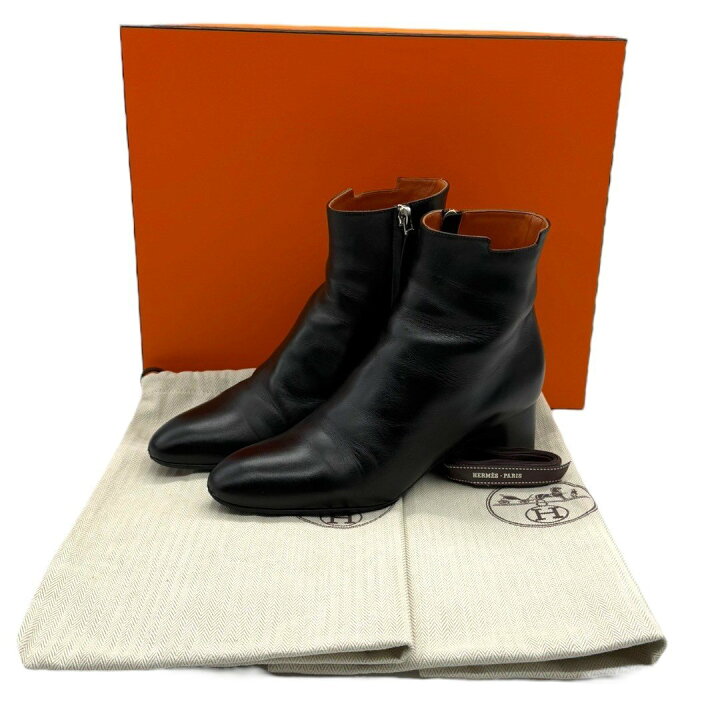 楽天市場】【中古】エルメス ショートブーツ #35.5 BLACK レディース 