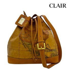 【中古】 プリマクラッセ バッグ ショルダーバッグ 斜め掛け 地図柄 レザー レディース PRIMA CLASSE