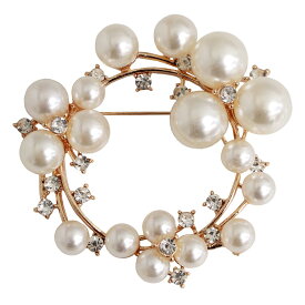 パールブローチ 結婚式 入学式 卒業式 アクセサリー ゴールド サークル ピンバッチ おしゃれ ストールピン スカーフ留め具 同窓会 謝恩会 発表会 七五三 パーティードレス通販【あす楽_土曜営業】あす楽地域関西から九州限定【RCP】