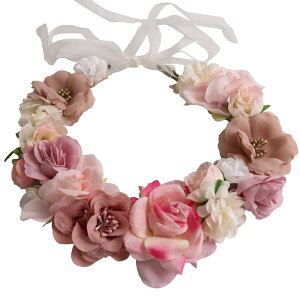 花冠 ウェディング ホワイト 造花 フラワークラウン フェス ナチュラル パーティー 前撮り フォトウエディング ヘアアレンジ 髪飾り ブライダル パーティードレス通販【あす楽_土曜営業】