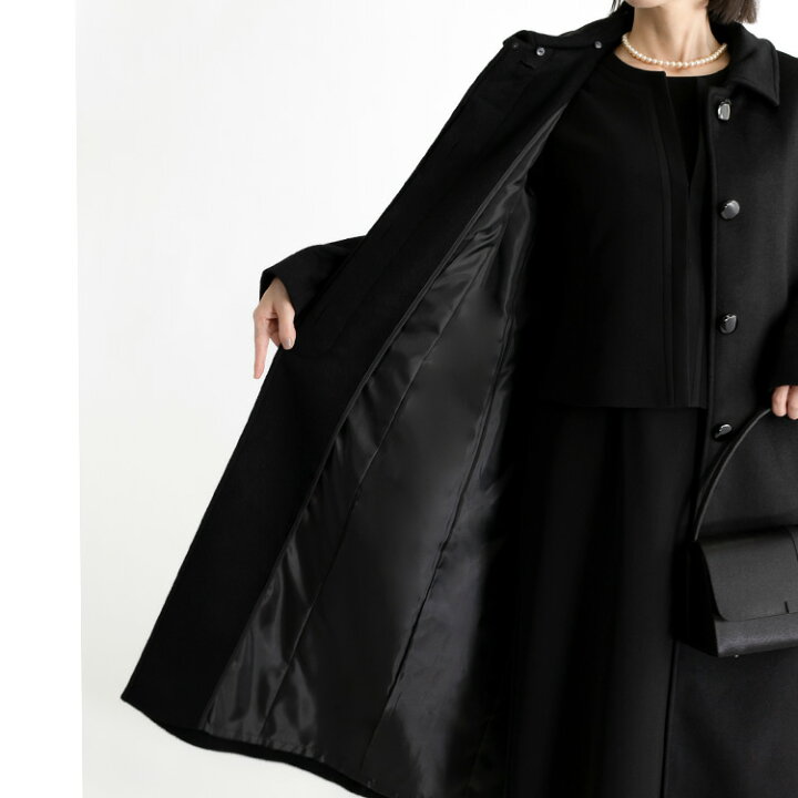 楽天市場 送料無料 楽天1位 再入荷 カシミヤウールコート Foxファー取外し可 秋冬 M 3l レディースファッション アウター コート フォーマルコート グレー 黒 礼服 葬式 喪服 冠婚葬祭 防寒 ブラックフォーマル カシミヤ ウール 0112 Clair Mode クレアモード