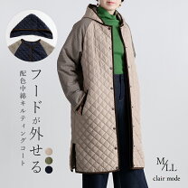 楽天市場】キルティング コート（柄チェック）（レディース 