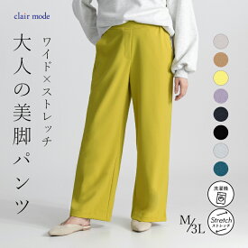 ★クーポン利用で3,330円★【新作色登場】 ジョーゼットニットワイドパンツ 8色 M-3L 洗える 防シワ 楽ちん 10分丈 レディースファッション ボトムス パンツ ワイドパンツ ジョーゼット 股上深め ストレッチ 春夏秋冬 通年 メt 1125 3057 【送料無料/再入荷】