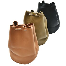 Charles et Charlus / シャルルエ・シャルリュス Escala グレインレザー ドローストリングバッグ