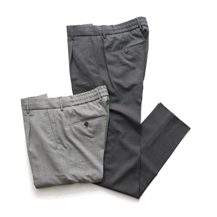 楽天市場 Sale50 送料無料 国内正規品 Berwich ベルウィッチ Nocino ノチノ ウエストシャーリング ドローコード ワンプリーツ パンツ メンズ イタリア 春夏 スリム Clam楽天市場店