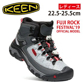 ★KEEN キーン TARGHEE EXP MID SP WP ターギー イーエックスピー ミッド ウォータープルーフ STONE/FIRE RED 1021805 【 フジロックコラボ FUJIROCKコラボ ハイキングスニーカー ウィメンズ カジュアル アウトドア シティ 】