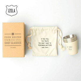 ★IZOLA イゾラ Twain Shot Glass Set トウェインショットグラスセット 【 コップ ウイスキー アウトドア キャンプ BBQ 】