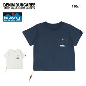 ★DENIM DUNGAREE デニムアンドダンガリー KAVU BEADS MOUNTAIN ポケットTシャツ 110cm 3722480 【 カブー コラボ トップス 半袖 キッズ 子供服 アウトドア 】