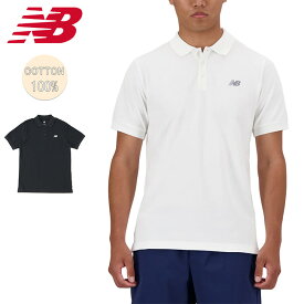 ★New Balance ニューバランス Sport Essentials ポロシャツ MT41503 【 トップス 半袖 綿 コットン スポーツ アウトドア 】【メール便・代引不可】