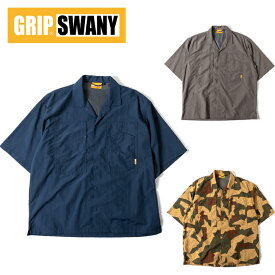 【★クーポン配布中★】★GRIP SWANY グリップスワニー SUPPLEX OPEN COLLAR SHIRTS サプレックスオープンカラーシャツ GSS-37 【 トップス メンズ 半袖 キャンプ アウトドア 】