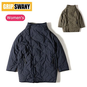 �y4/4 20���`4/10 23��59������N�[�|���z�z���z��GRIP SWANY �O���b�v�X���j�[ W�fS QUILT BOA COAT �E�B�����Y�L���g�{�A�R�[�g GSW-43 �y ���f�B�[�X �A�E�^�[ �h�� �{�A �R�N�[���V���G�b�g �^�E����