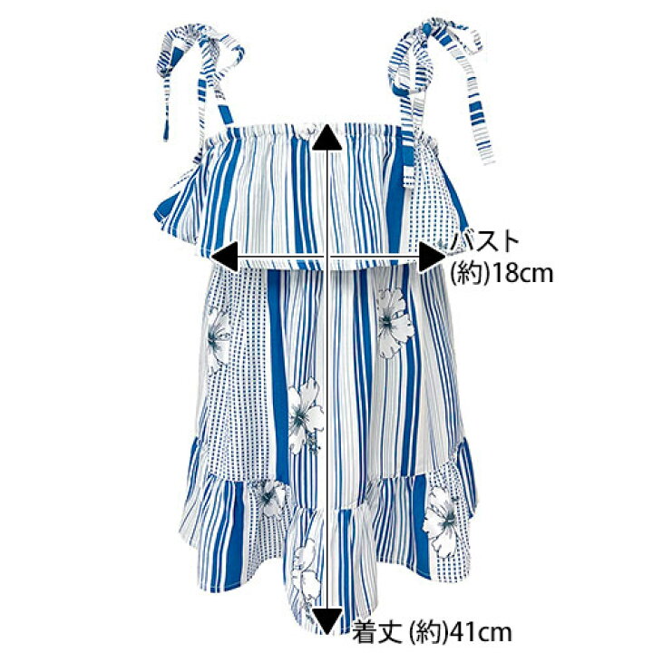 楽天市場】子供服 キッズ モアナドレス ブルーライン ハイビスカス 