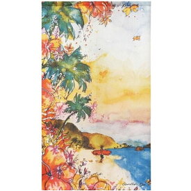 ハワイアンのれん 暖簾 85×150cm The Red Board ゴールドフィッシュ・キス Goldfish Kissインテリア タペストリー 引っ越し 模様替え かわいい ハワイ ハワイアン雑貨 (TR BO)