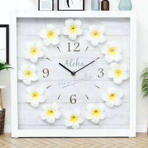 時計 壁掛け プルメリア クロックハワイ インテリア ハワイ雑貨 ハワイ おしゃれ 模様替え Kahiko お祝い 新生活 新築 プレゼント 花
