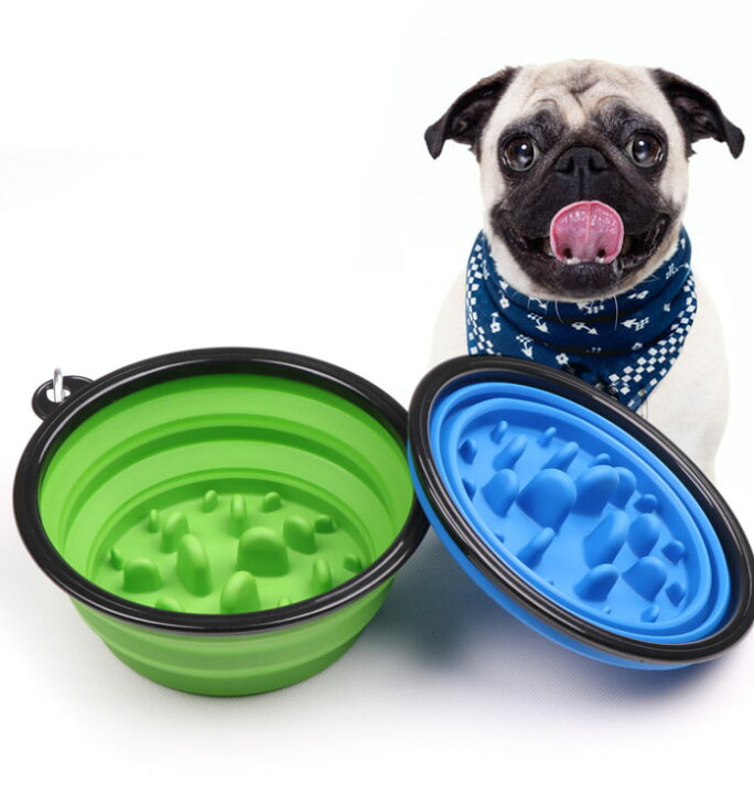 半額 エサ入れ 犬 早食い防止 フード ボウル 折りたたみ 餌入れ 食器 ペット 猫 エサ おやつ ドッグ キャット 皿 丸飲み スロー ダイエット グッズ 携帯 食べ過ぎ Shipsctc Org