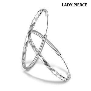 フープピアス 大ぶり ピアス シルバー SILVER 40mm 45mm 50mm 55mm 60mm ネコポス送料無料