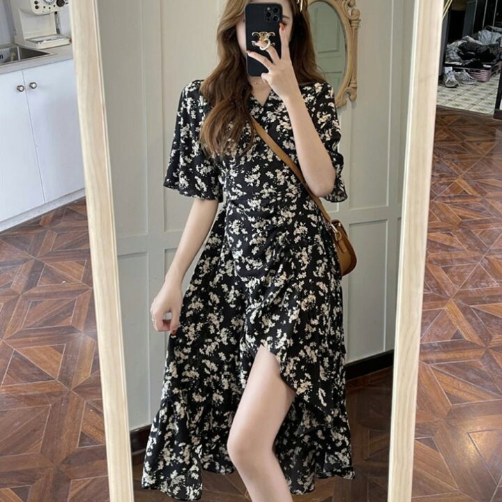 楽天市場】ワンピース レディース ロングワンピース 花柄ワンピース 
