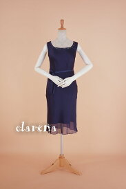 《フォーマル衣装》 販売 クラレナの 濃紺 フォーマルドレス 9号(CLG398)(USED品)【中古】【洋装】【ドレス】【パーティードレス】