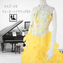楽天市場】フリル（カラーイエロー）（ウェディングドレス｜レディース 