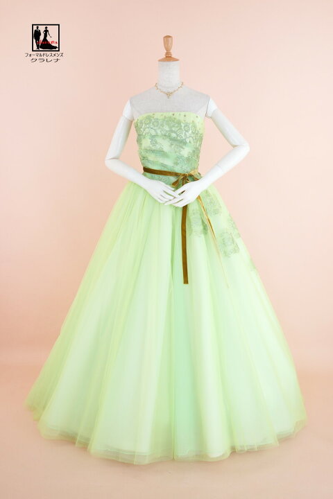 楽天市場】《フォーマル衣装》販売 クラレナの 黄緑 レース リボン  