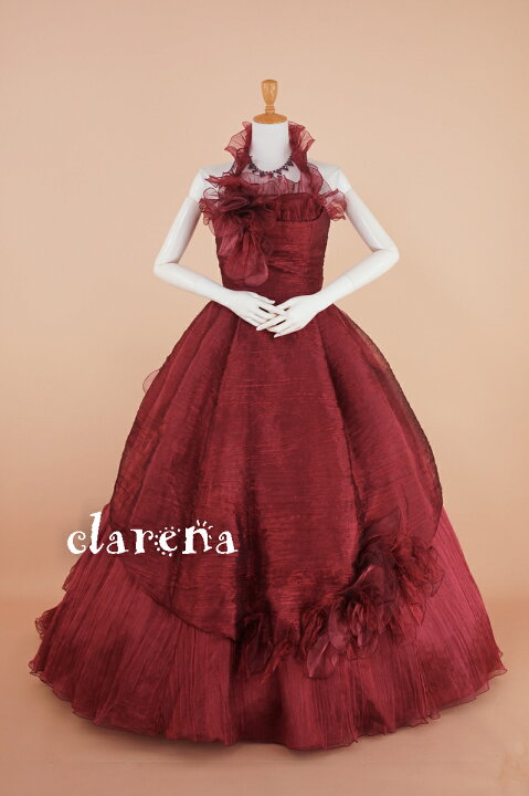 楽天市場 売切れ御礼 ホールターネック エンジ色シワ加工 カラードレス 11 15号 Clc3909 中古 Used品 リサイクル 中古ドレス 洋装 ドレス Cd11 Cd13 フォーマルドレスメンズ クラレナ