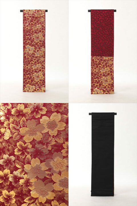 楽天市場】《フォーマル衣装》販売 クラレナの エンジ色 金 桜花 正絹  