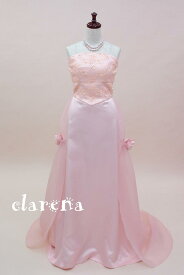 《フォーマル衣装》 販売 クラレナのサーモンピンクカラードレス7号(CLC538) 【中古】未使用品【洋装】【ドレス】【cd7】