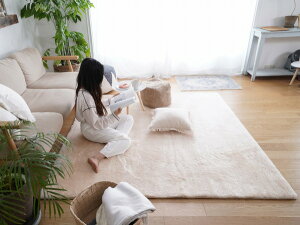 �y���[�J�[�����z 130x190cm�����` 1.5�� ���O ���r���O �}�b�g ������� ���g�z�b�g�J�[�y�b�g �􂦂� MS-305-130X190-BE EX�}�C�N��2�w�E���^�����O �x�[�W�� �g�V�V�~�Y