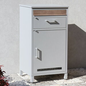 【メーカー直送】 おしゃれ 玄関 かわいい シンプル 郵便ポスト付 宅配ボックス Jake(ジェイク) シルバー PBX-007