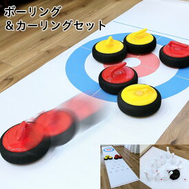 【メーカー直送】 エアーホバー ボーリング＆カーリング TAN-5016 谷村実業 家庭用 屋内 スポーツ 運動 子ども 子供 おもちゃ パーティーゲーム
