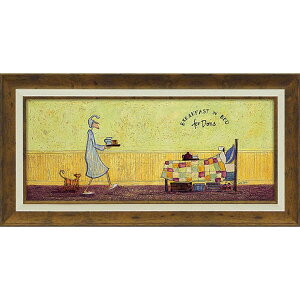 絵画 版画 額縁 おしゃれ サム トフト「ドリスとベッドで朝食」 ST-10031