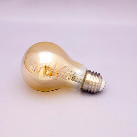 【メーカー直送】 LEDスパイラルフィラメント電球 梨型 アンバー 4W 電球色 (E26)