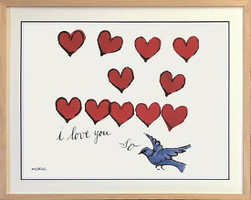 アートパネル アンディ・ウォーホル Andy Warhol I LOVE YOU SO C. 1958(M-size) IAW-62499 壁掛け アートフレーム 絵画 アートポスター 額 北欧 モダン おしゃれ 玄関 リビング